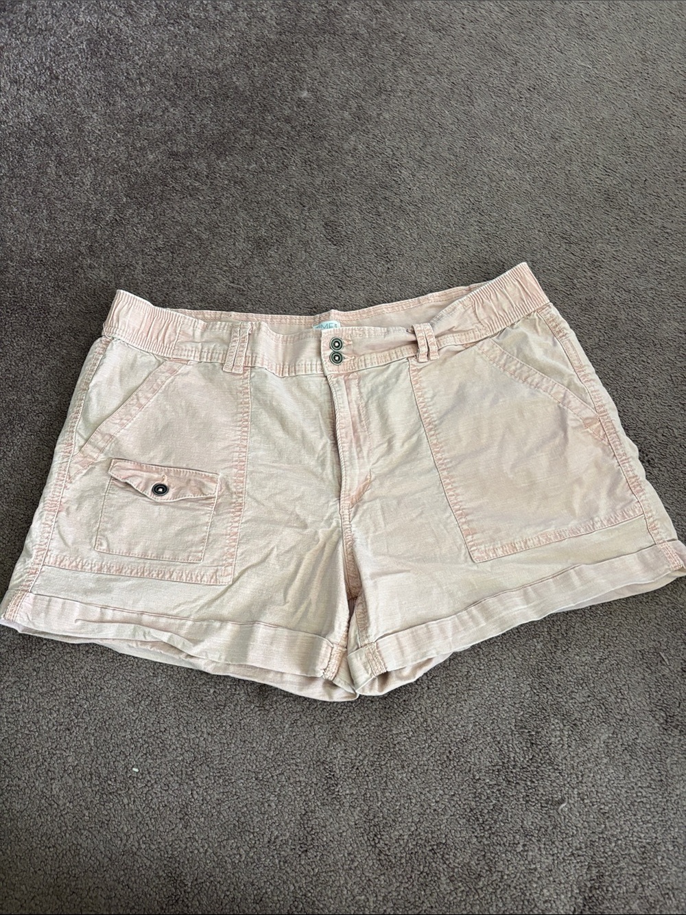 Time and Tru Light Pink Cargo Shorts Size 16